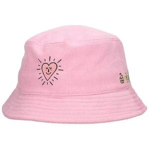 Pink Bucket Hat with Embroidery